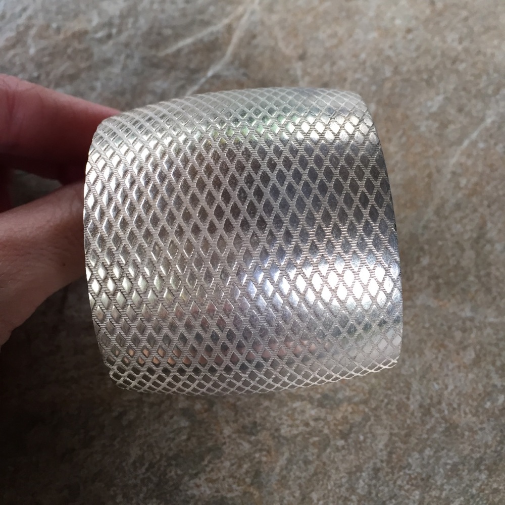 Silver textured wide cuff from J Jill